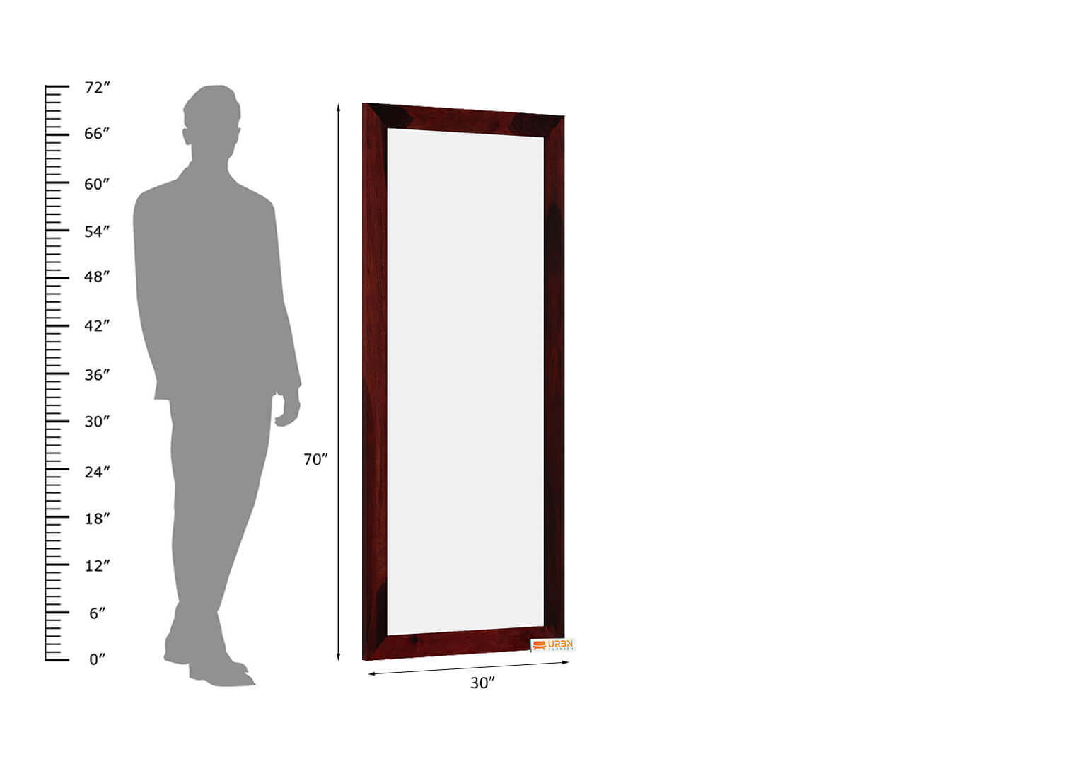 Inspire-Rectangular-Mirror-Frame-Mahogany_4