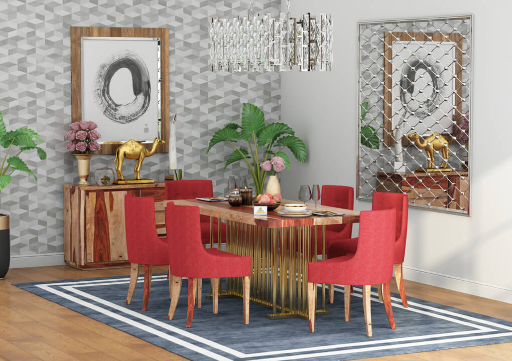 Irenic-6-Seater-Dining-Set-Golden-Natural-Red_1