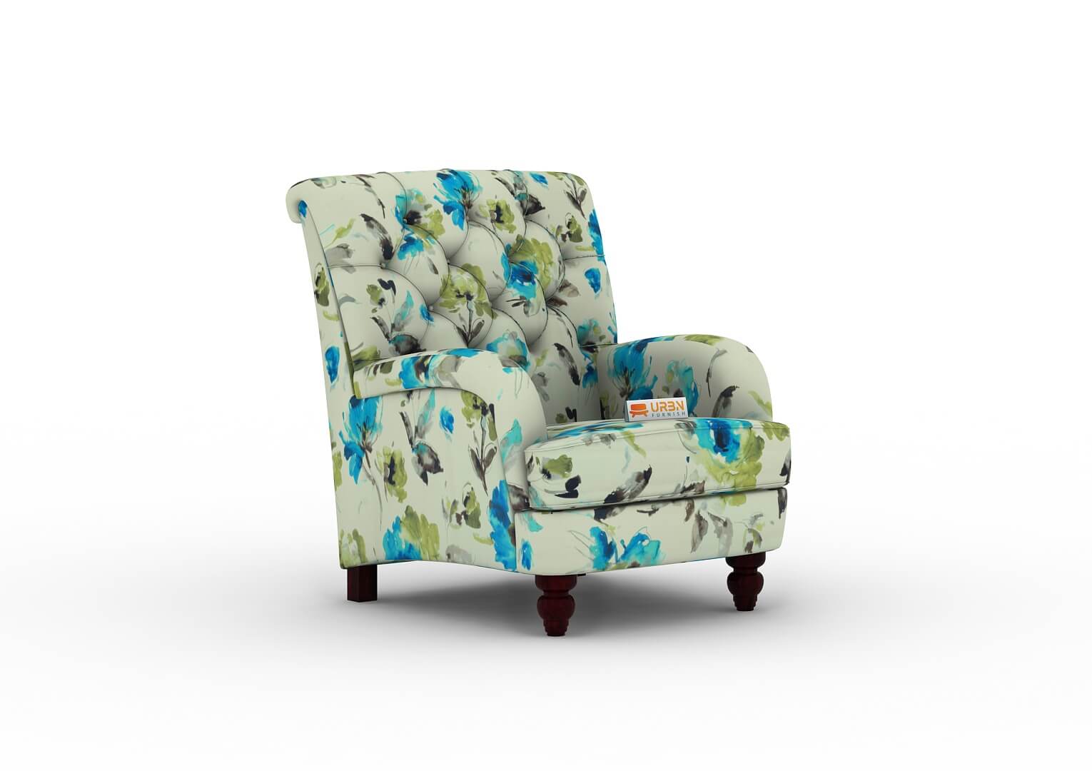 Joetsu Lounge Chair (Printed Fabric) - Urbnfurnish