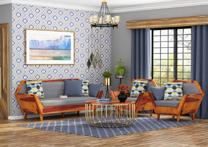 Jones Wooden 3+1+1 Sofa Set - Urbnfurnish