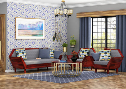 Jones Wooden 3+1+1 Sofa Set - Urbnfurnish