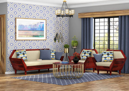 Jones Wooden 3+1+1 Sofa Set - Urbnfurnish