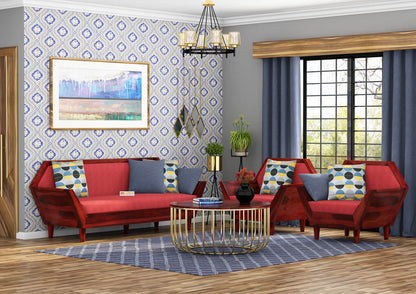 Jones Wooden 3+1+1 Sofa Set - Urbnfurnish