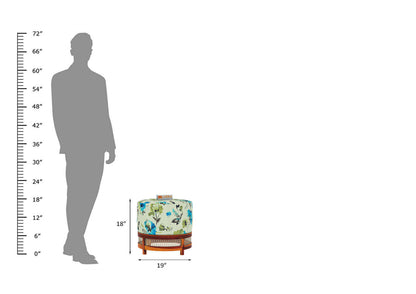Lenika Stool (Printed Fabric) - Urbnfurnish