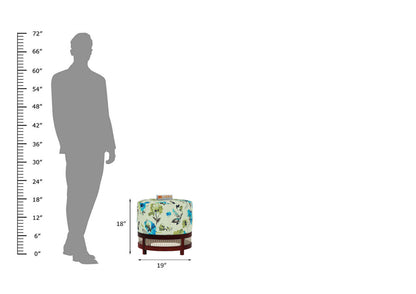 Lenika Stool (Printed Fabric) - Urbnfurnish