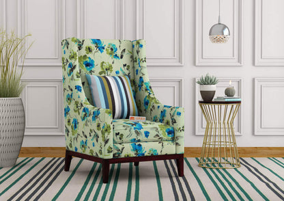 Loire Wingback Chair (Printed Fabric) - Urbnfurnish
