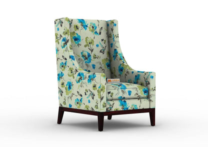 Loire Wingback Chair (Printed Fabric) - Urbnfurnish