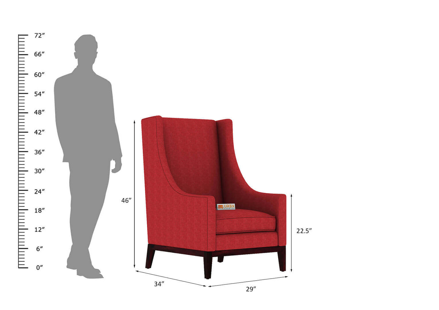 Loire Wingback Chair - Urbnfurnish