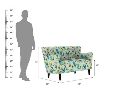 Lovebird Love Seat (Printed Fabric) - Urbnfurnish