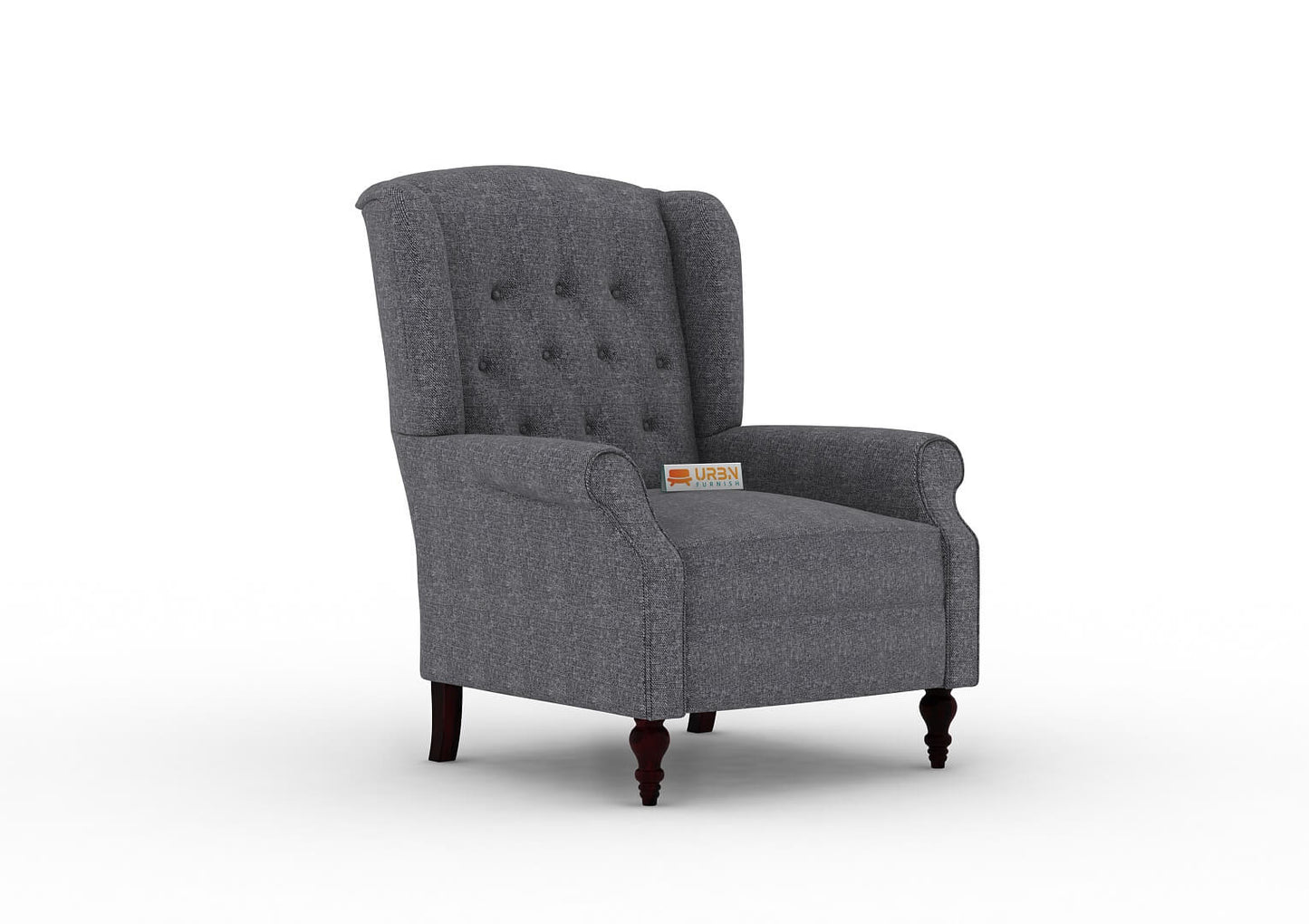 Maharaja Handtufted Back Wingback Chair - Urbnfurnish
