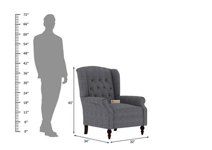 Maharaja Handtufted Back Wingback Chair - Urbnfurnish