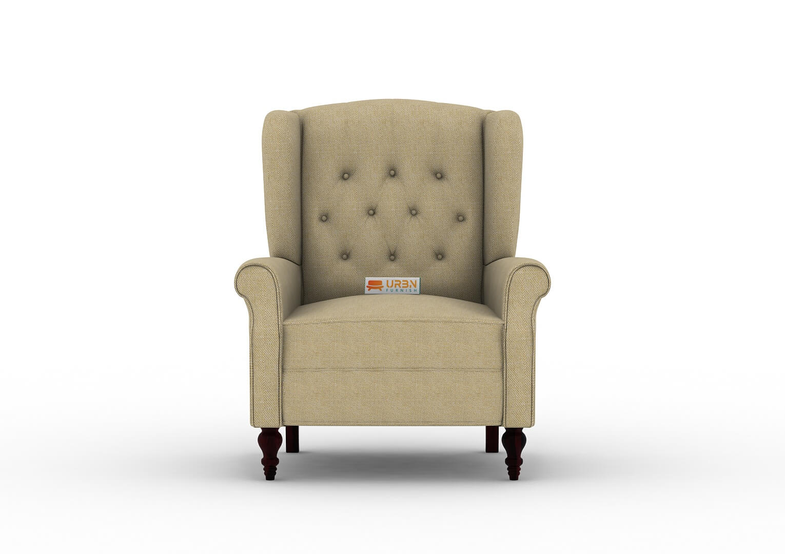 Maharaja Handtufted Back Wingback Chair - Urbnfurnish