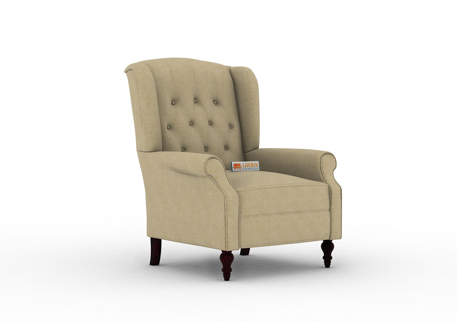 Maharaja Handtufted Back Wingback Chair - Urbnfurnish