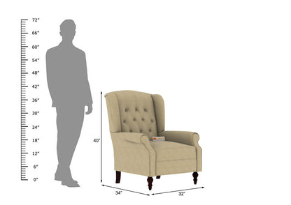 Maharaja Handtufted Back Wingback Chair - Urbnfurnish