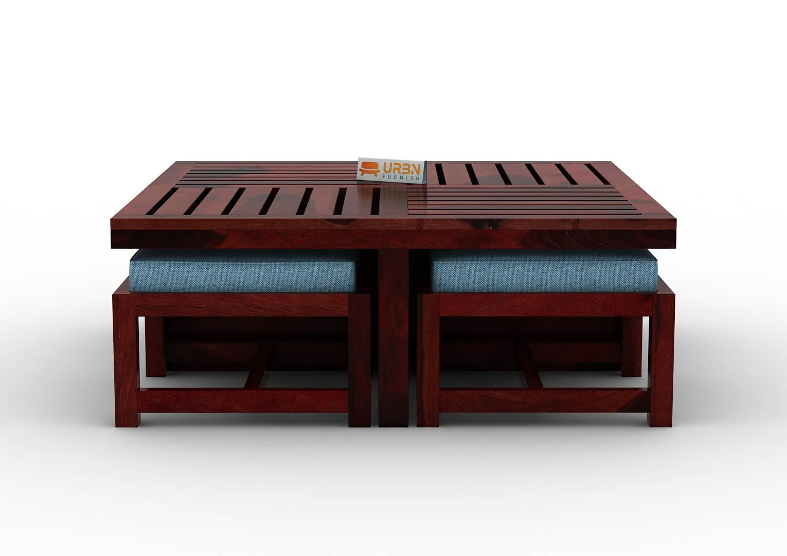 Paladin Coffee Table Set With Four Stools - Urbnfurnish