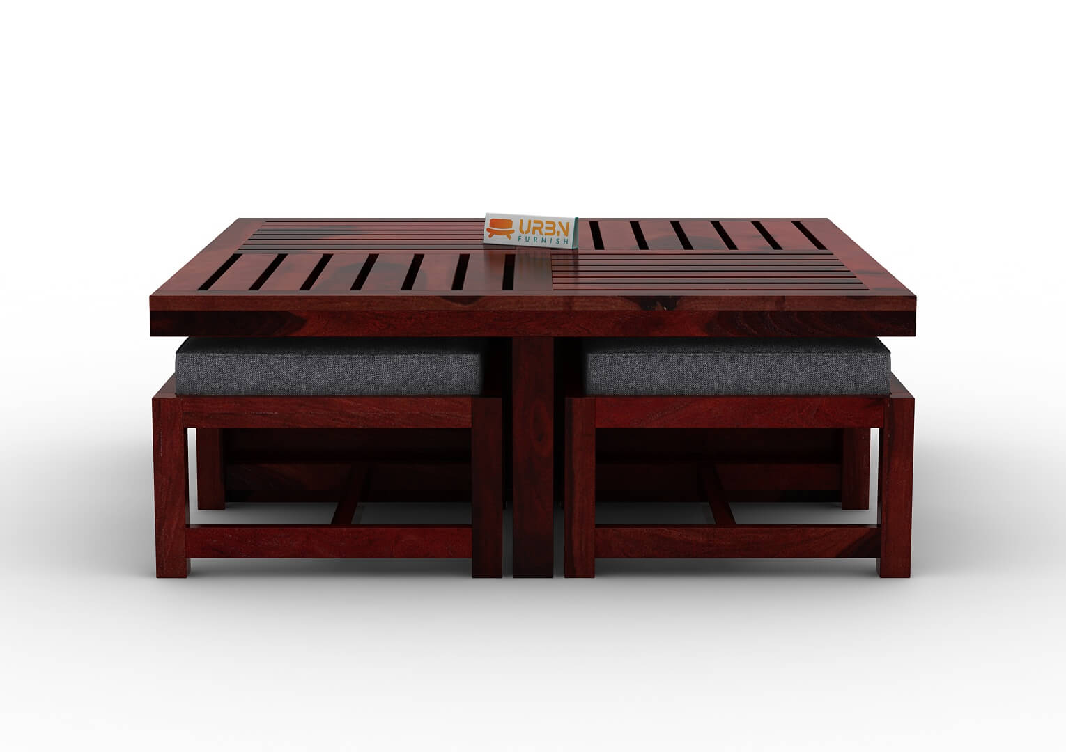 Paladin Coffee Table Set With Four Stools - Urbnfurnish