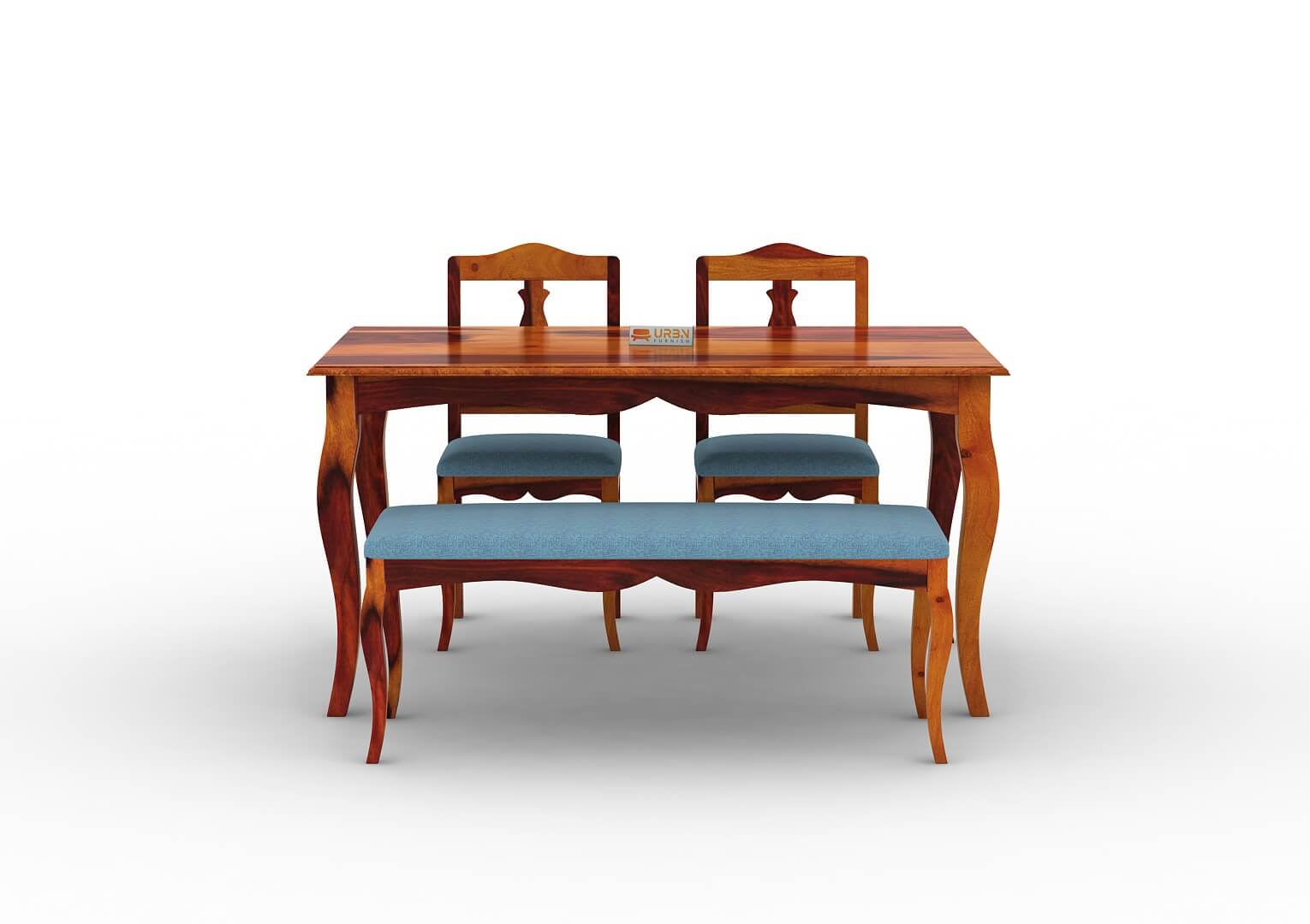 Mehavi-4-Seater-Dining-Set-With-Bench-Cushioned-Honey-Blue_2