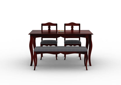 Mehavi-4-Seater-Dining-Set-With-Bench-Cushioned-Mahogany-Gray_2