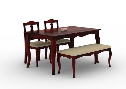 Mehavi-4-Seater-Dining-Set-With-Bench-Cushioned-Mahogany-Ivory_3