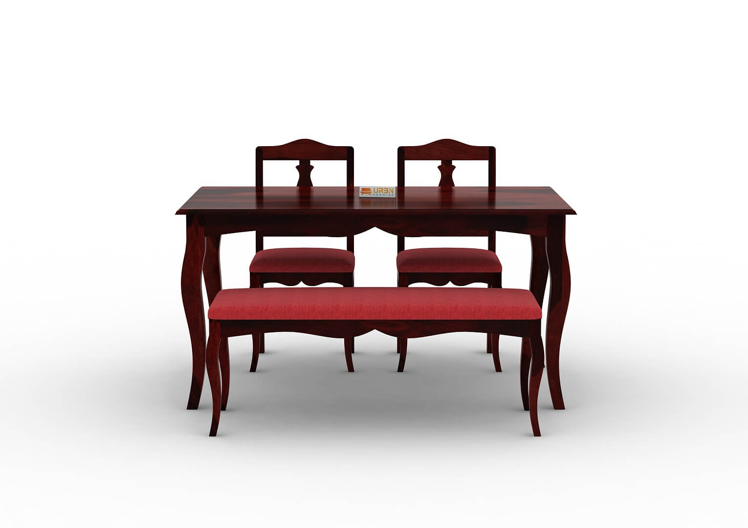 Mehavi-4-Seater-Dining-Set-With-Bench-Cushioned-Mahogany-Red_2