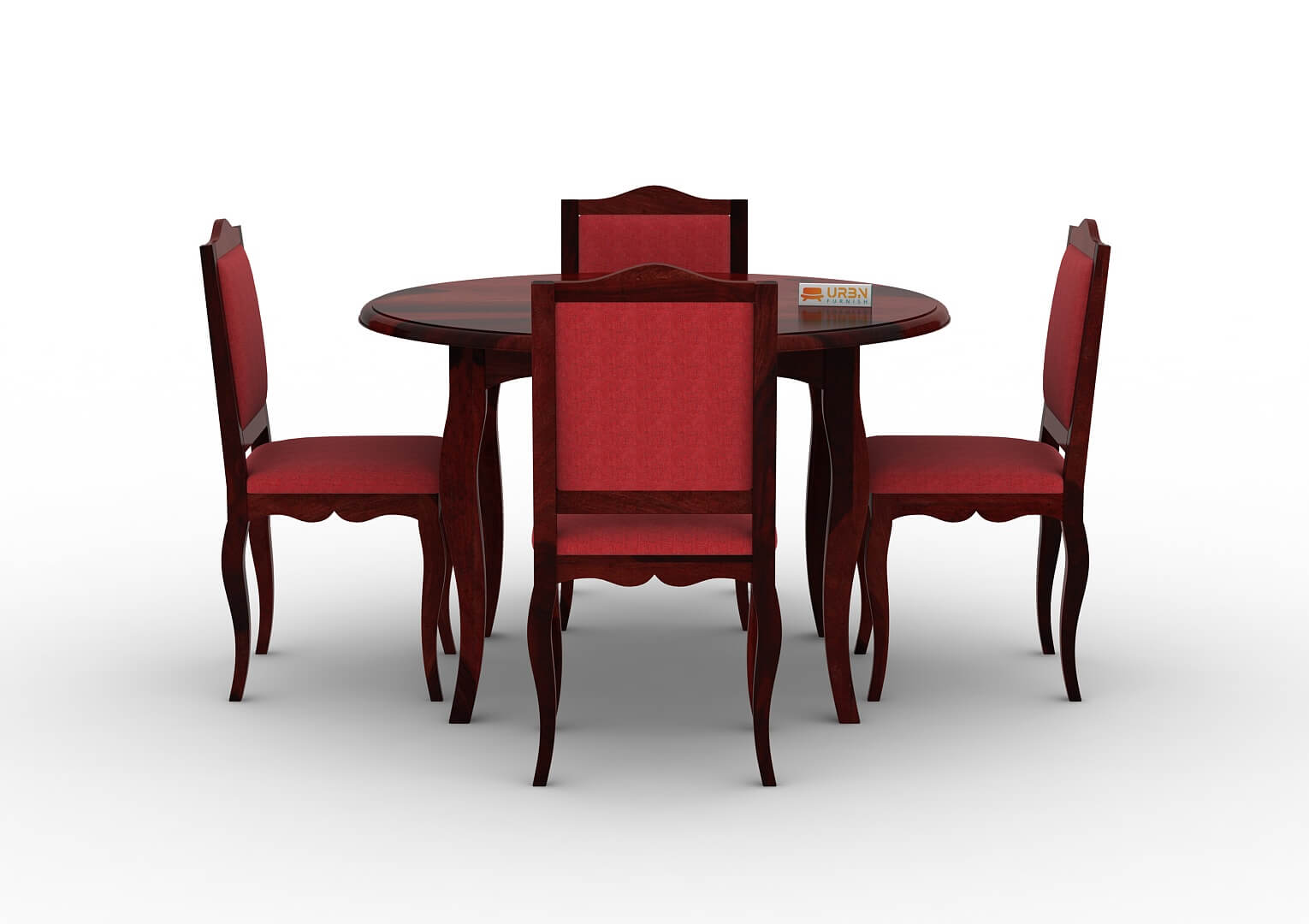 Mehavi-4-Seater-Round-Dining-Set-Mahogany-Red_2
