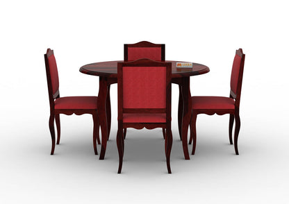 Mehavi-4-Seater-Round-Dining-Set-Mahogany-Red_2