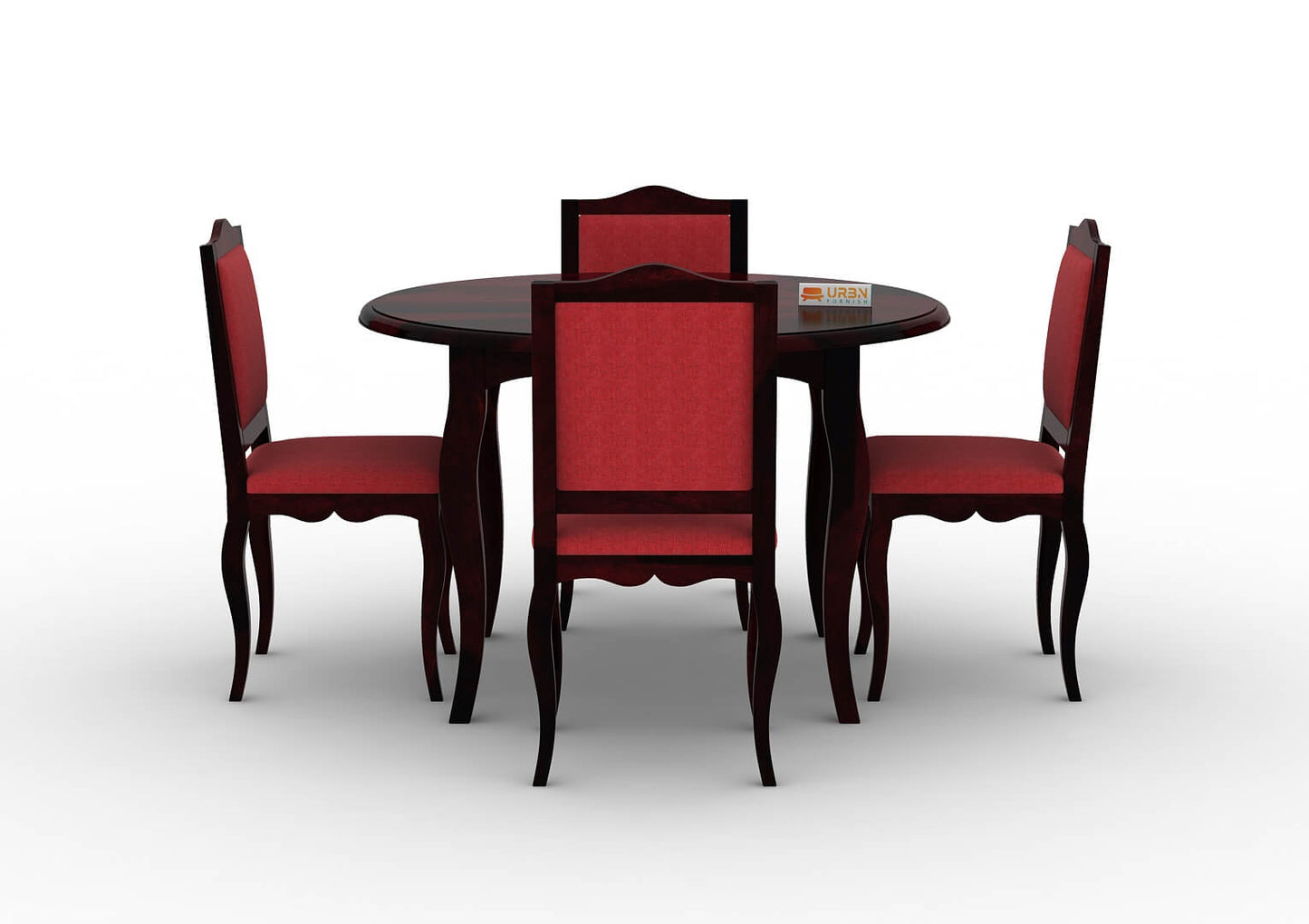 Mehavi-4-Seater-Round-Dining-Set-Walnut-Red_2