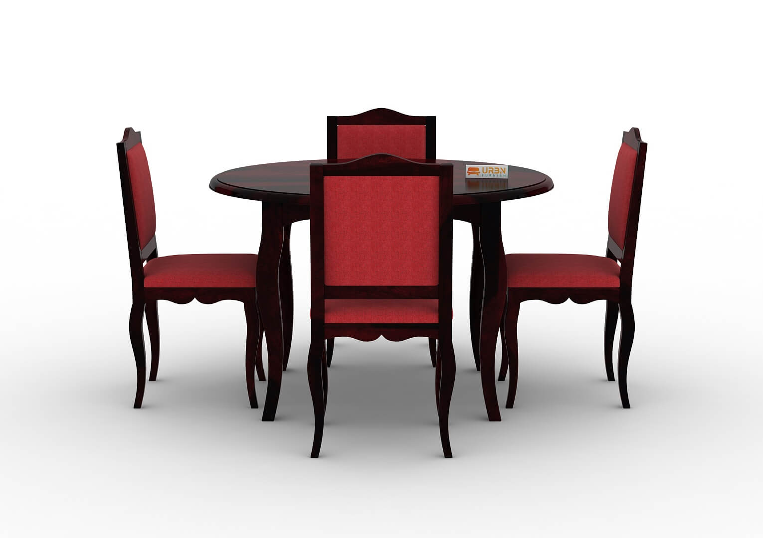 Mehavi-4-Seater-Round-Dining-Set-Walnut-Red_2