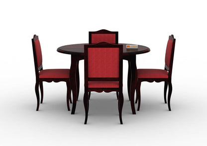 Mehavi-4-Seater-Round-Dining-Set-Walnut-Red_2