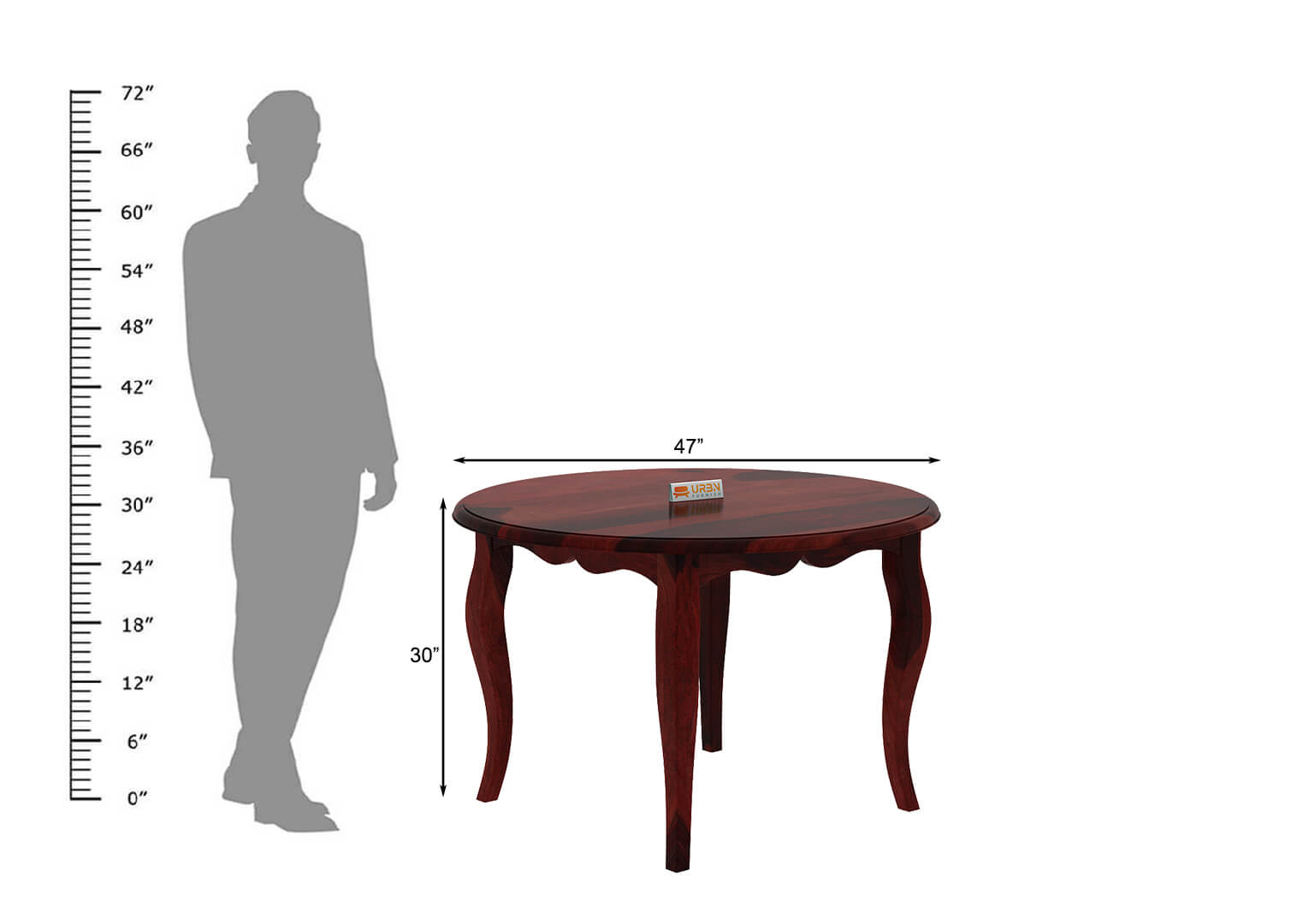Mehavi-4-Seater-Round-Table-Mahogany_4