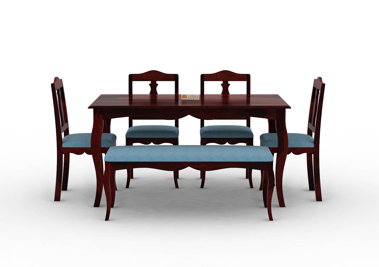 Mehavi-6-Seater-Dining-Set-With-Bench-Cushioned-Mahogany-Blue_2