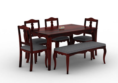 Mehavi-6-Seater-Dining-Set-With-Bench-Cushioned-Mahogany-Gray_3