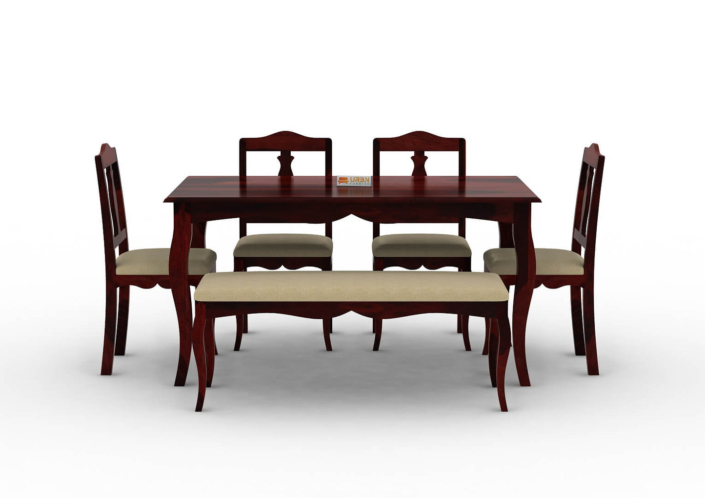 Mehavi-6-Seater-Dining-Set-With-Bench-Cushioned-Mahogany-Ivory_2