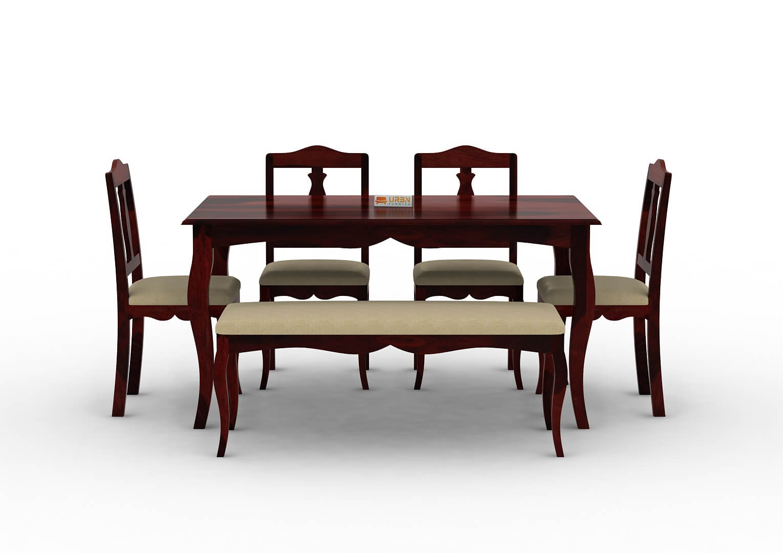 Mehavi-6-Seater-Dining-Set-With-Bench-Cushioned-Mahogany-Ivory_2