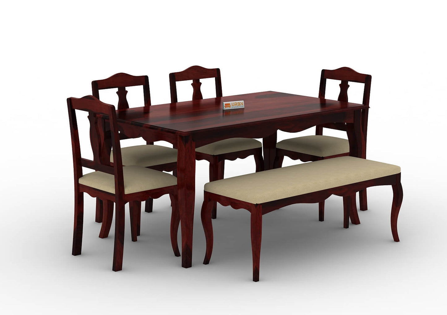 Mehavi-6-Seater-Dining-Set-With-Bench-Cushioned-Mahogany-Ivory_3