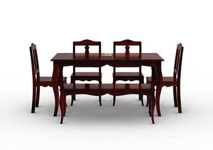 Mehavi-6-Seater-Dining-Set-With-Bench-Mahogany_2
