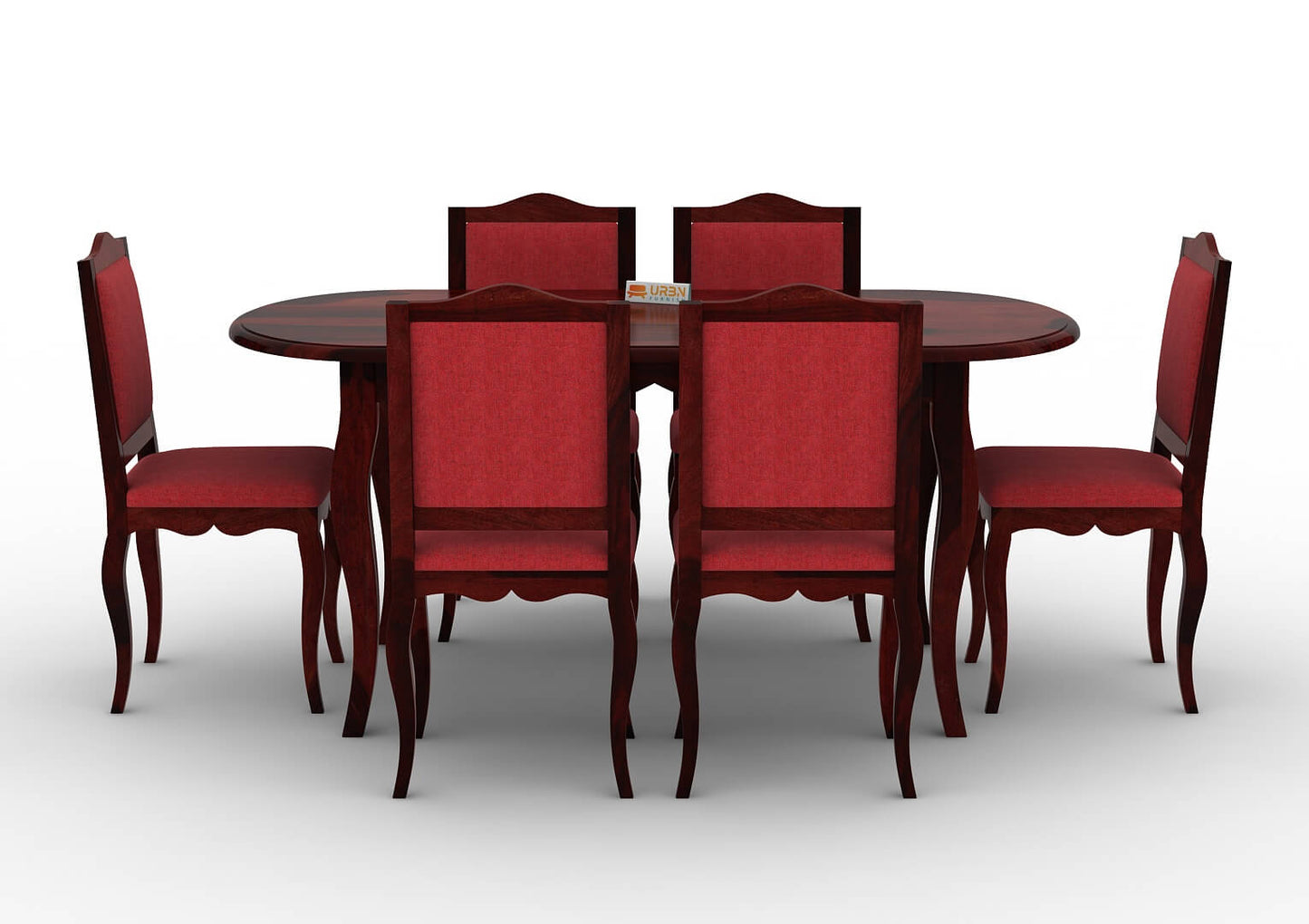 Mehavi-6-Seater-Oval-Dining-Set-Mahogany-Red_2