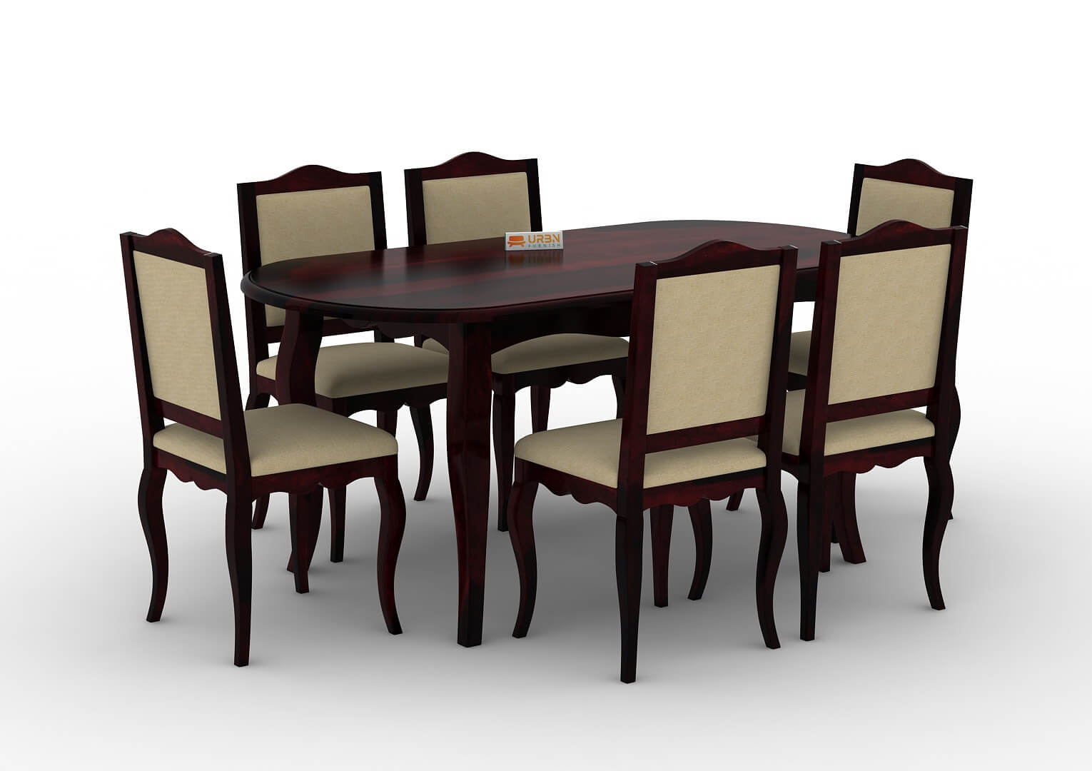 Mehavi-6-Seater-Oval-Dining-Set-Walnut-Ivory_3