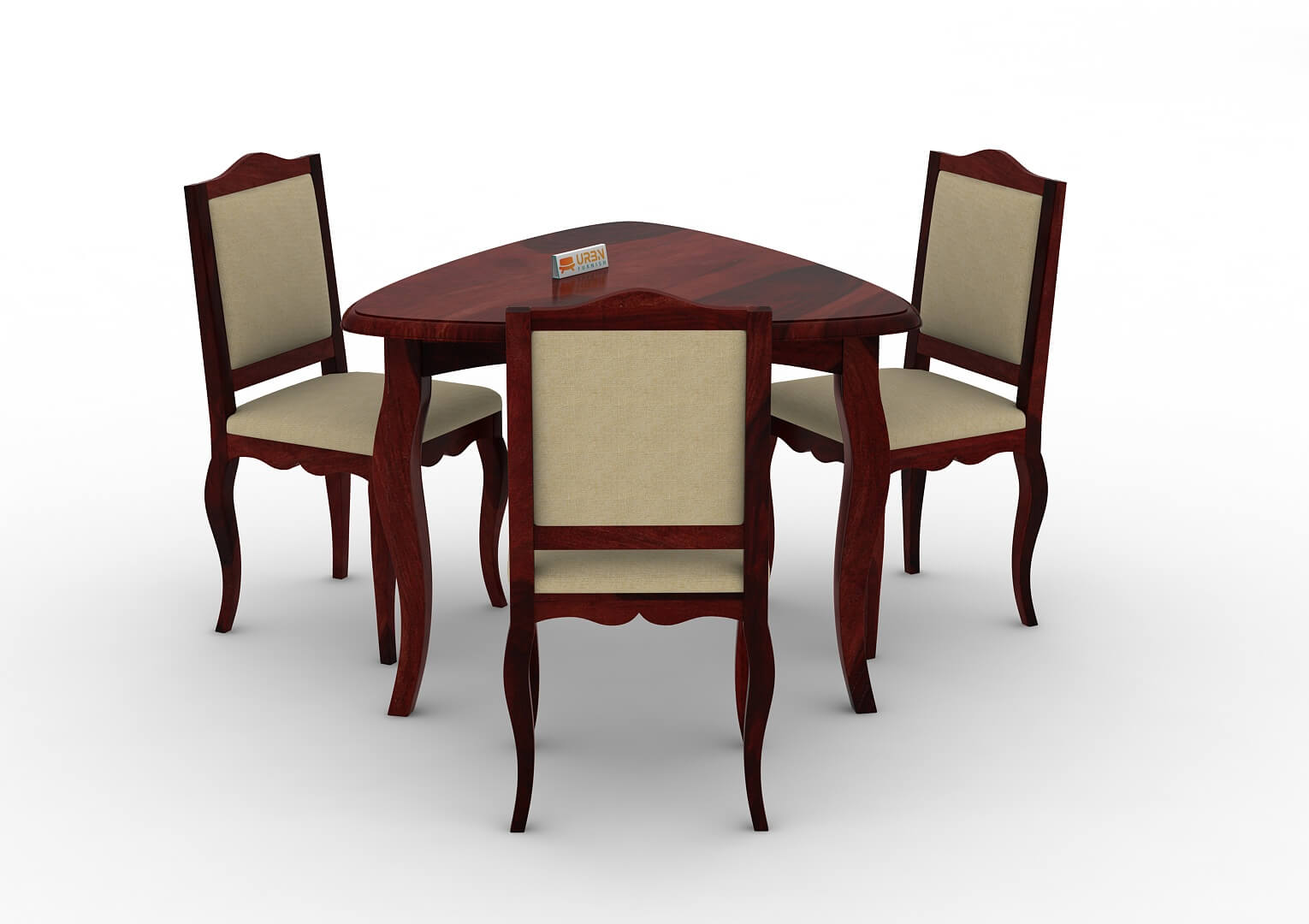 Mehavi-Triangular-Dining-Set-Mahogany-Ivory_3
