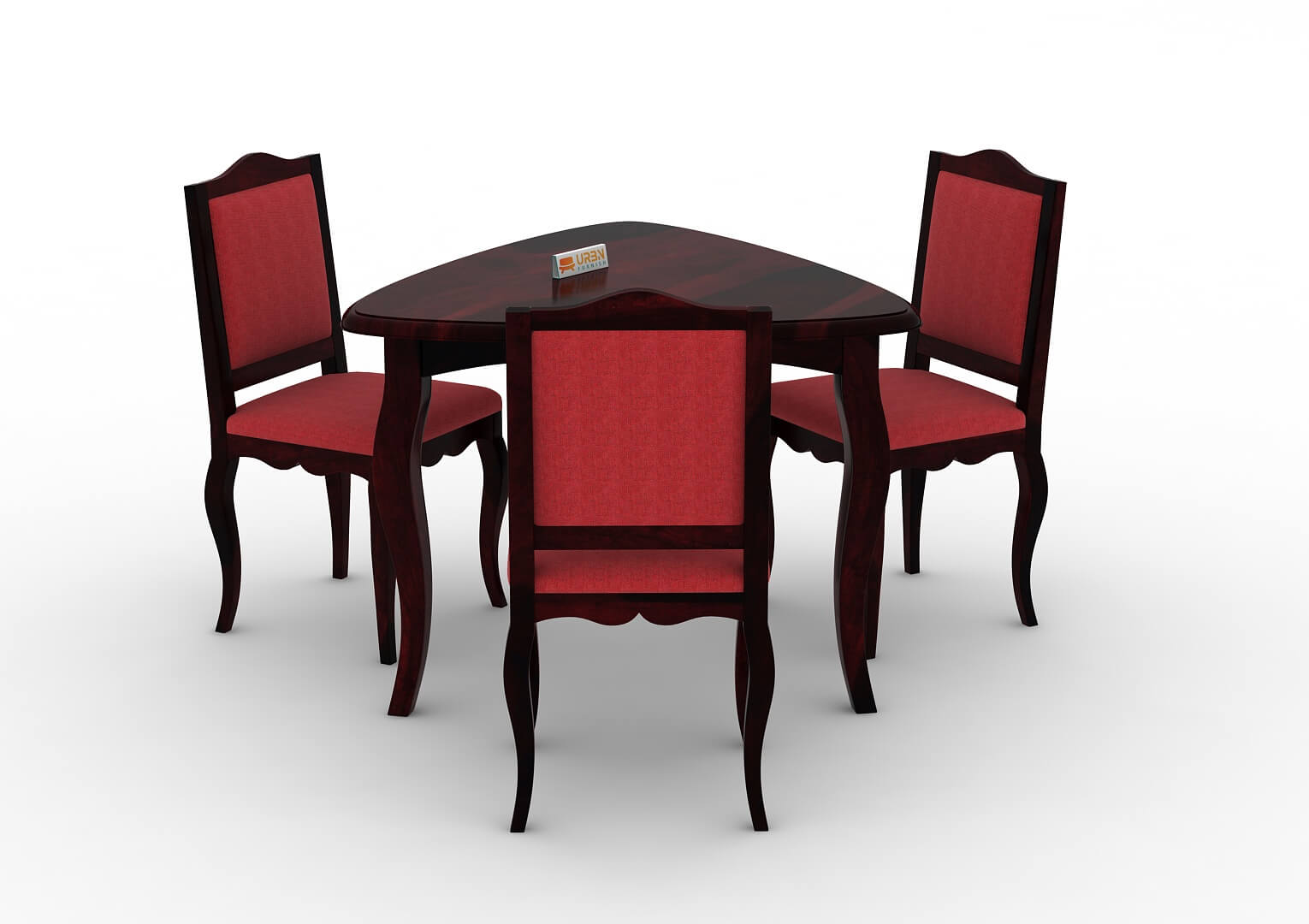 Mehavi-Triangular-Dining-Set-Walnut-Red_3