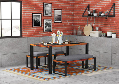 Milate-4-Seater-Dining-Set-With-Bench-Black-Honey-Gray_1