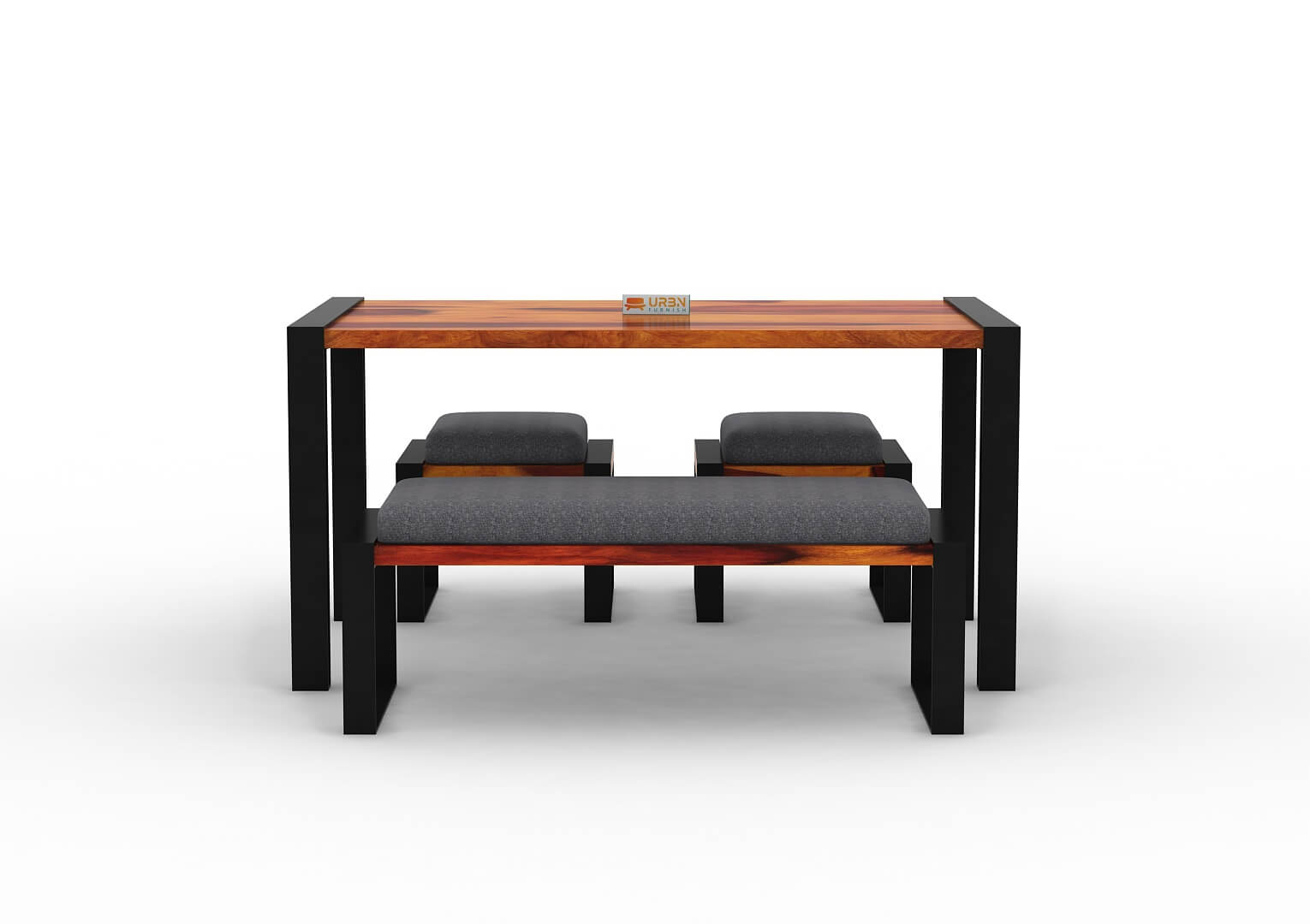 Milate-4-Seater-Dining-Set-With-Bench-Black-Honey-Gray_2