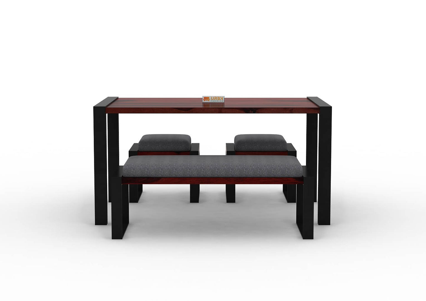 Milate-4-Seater-Dining-Set-With-Bench-Black-Mahogany-Gray_2