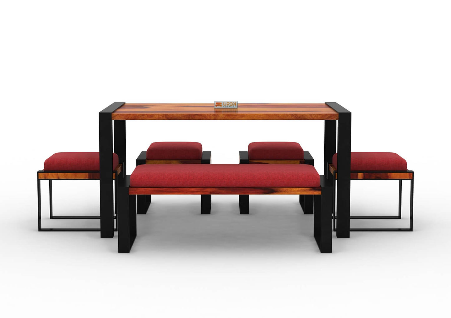 Milate-6-Seater-Dining-Set-With-Bench-Black-Honey-Red_2
