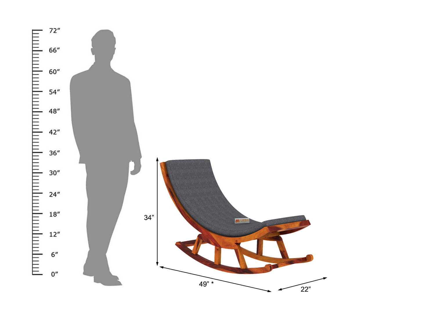 Modern Design Rocking Chair - Urbnfurnish