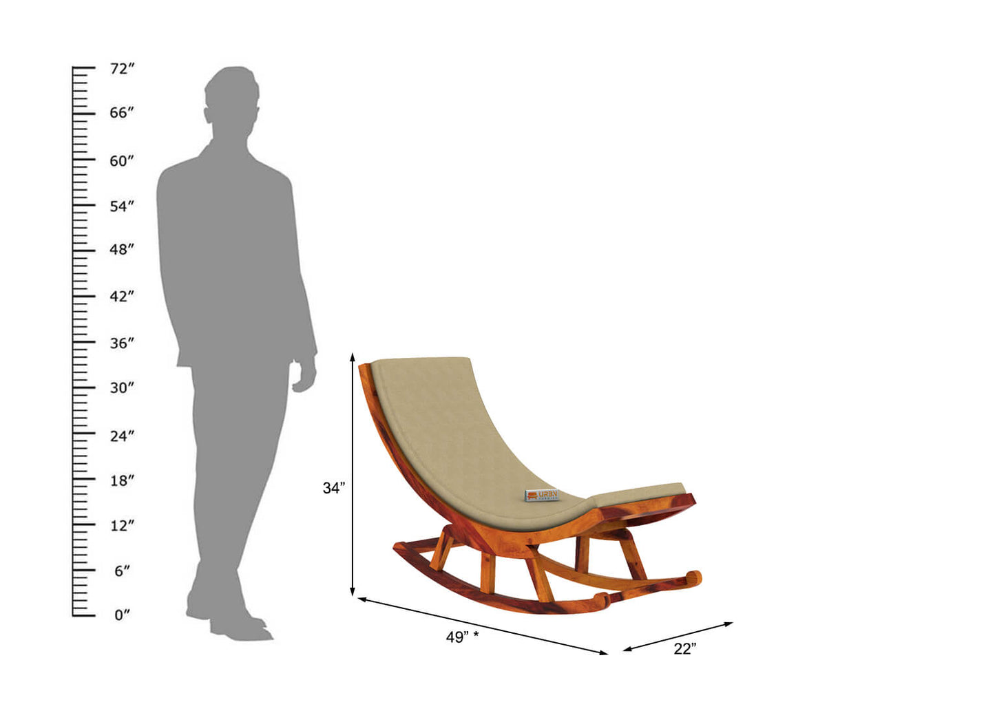Modern Design Rocking Chair - Urbnfurnish