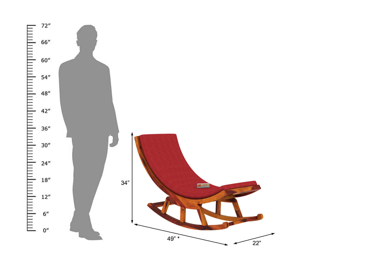 Modern Design Rocking Chair - Urbnfurnish