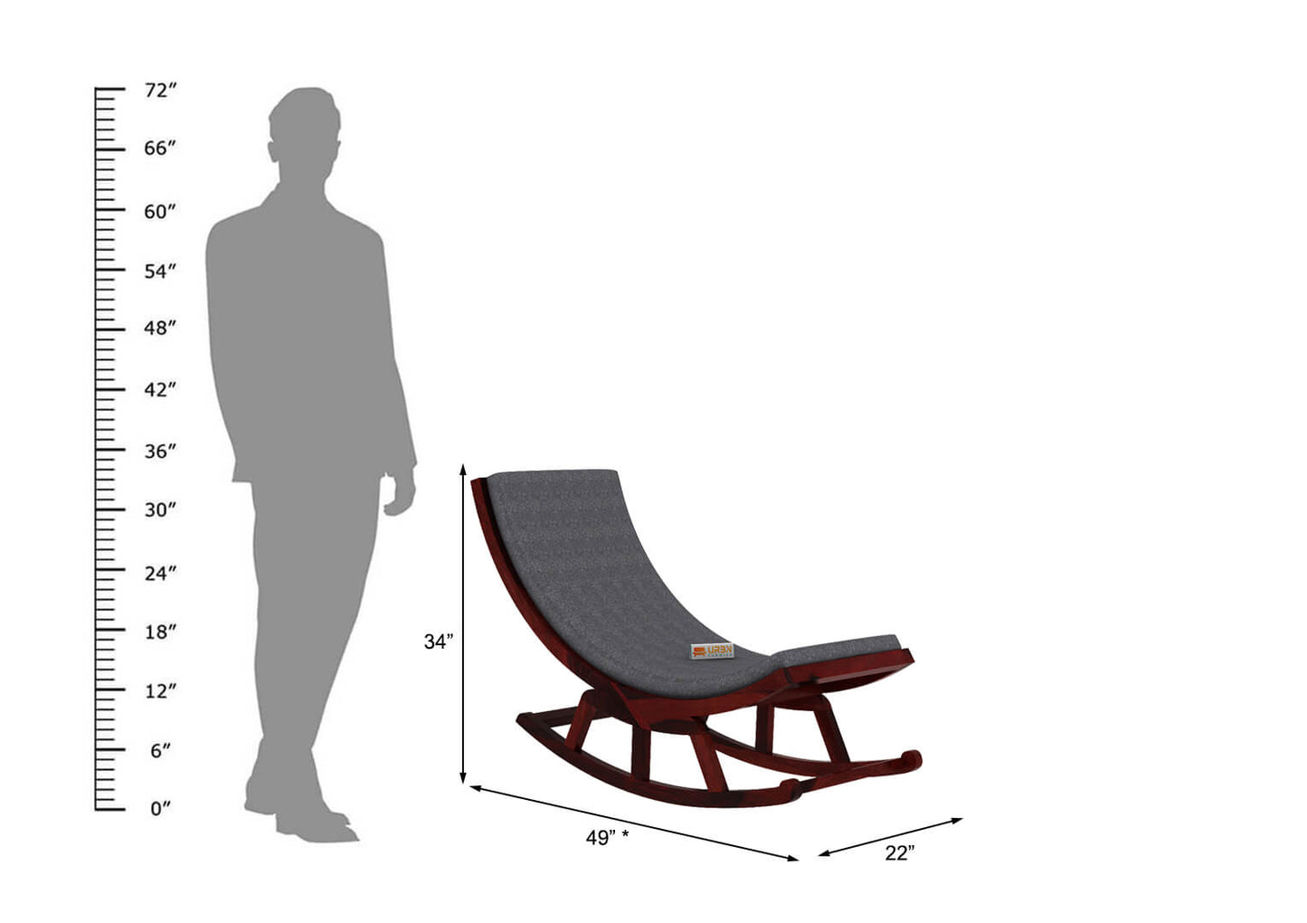 Modern Design Rocking Chair - Urbnfurnish