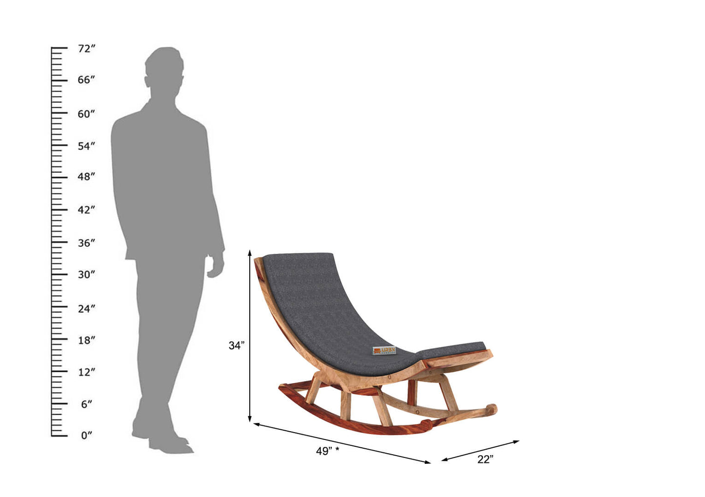 Modern Design Rocking Chair - Urbnfurnish