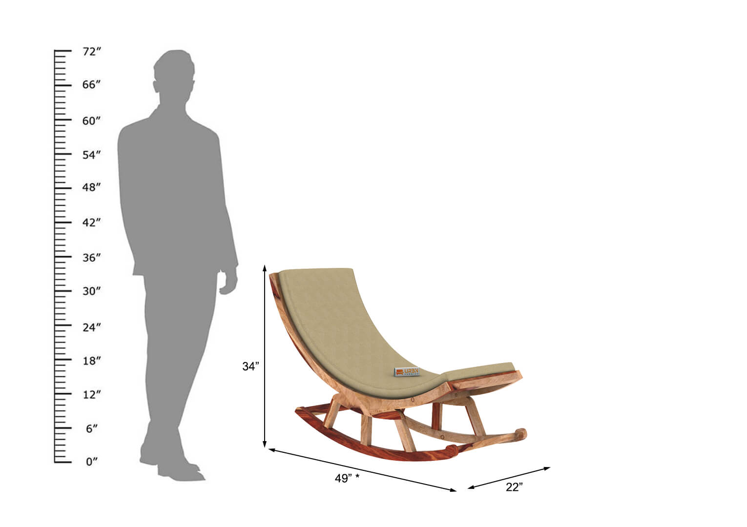 Modern Design Rocking Chair - Urbnfurnish